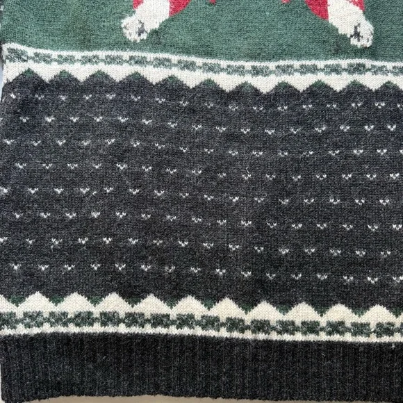 Vintage 90s Woolrich Sweater Mens Large Green Mallard Ducks 100% Wool Hunting - Picture 11 of 13